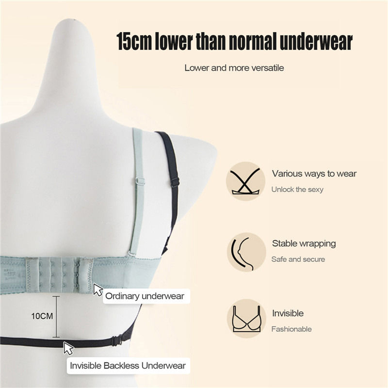 Miniatura: Sutiã Decote Profundo Levanta Efeito Silicone Invisivel Bojo