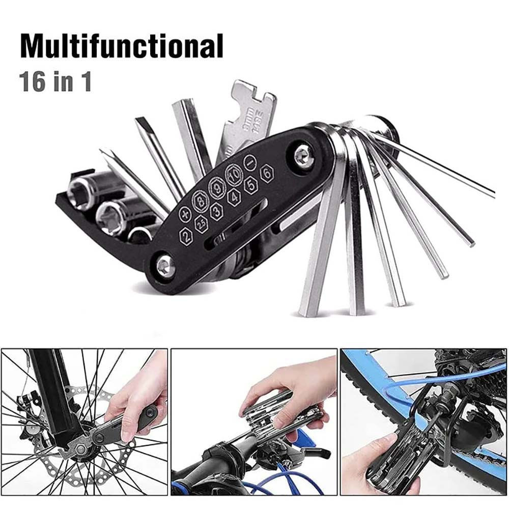 16 Em 1 Kit Ferramenta De Reparação De Ciclismo Chave De Fe