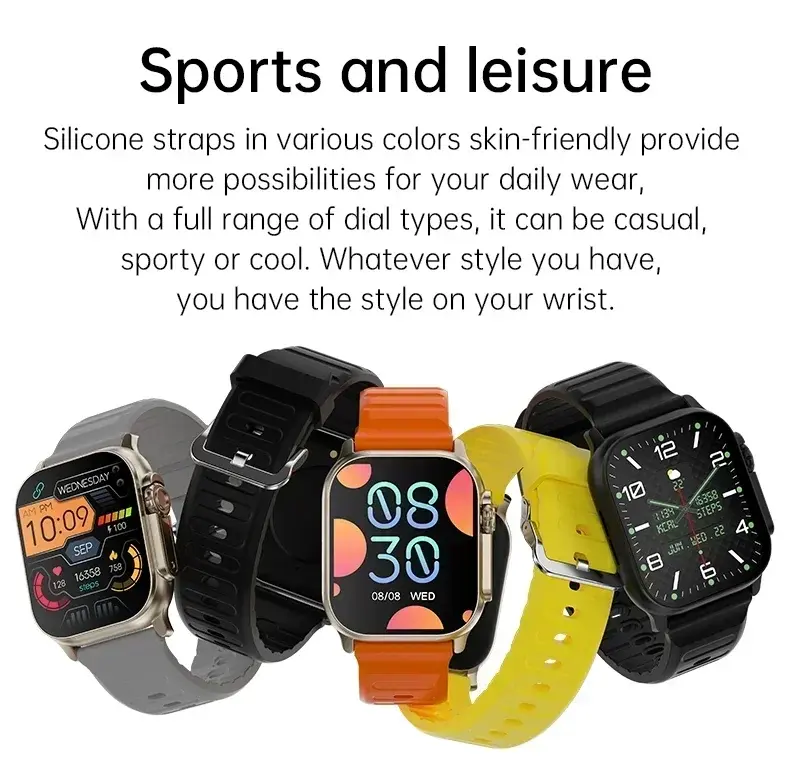 Miniatura: Smartwatch T900u2 Bluetooth Nfc Whatsapp Branco Mesh LaranjaSmartwatch T900u2 Bl