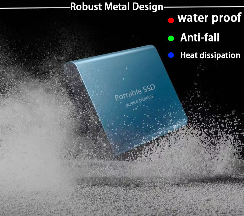 Miniatura: SSD Externo Portátil Erilles USB 3.1 Type-C para Armazenamento Móvel