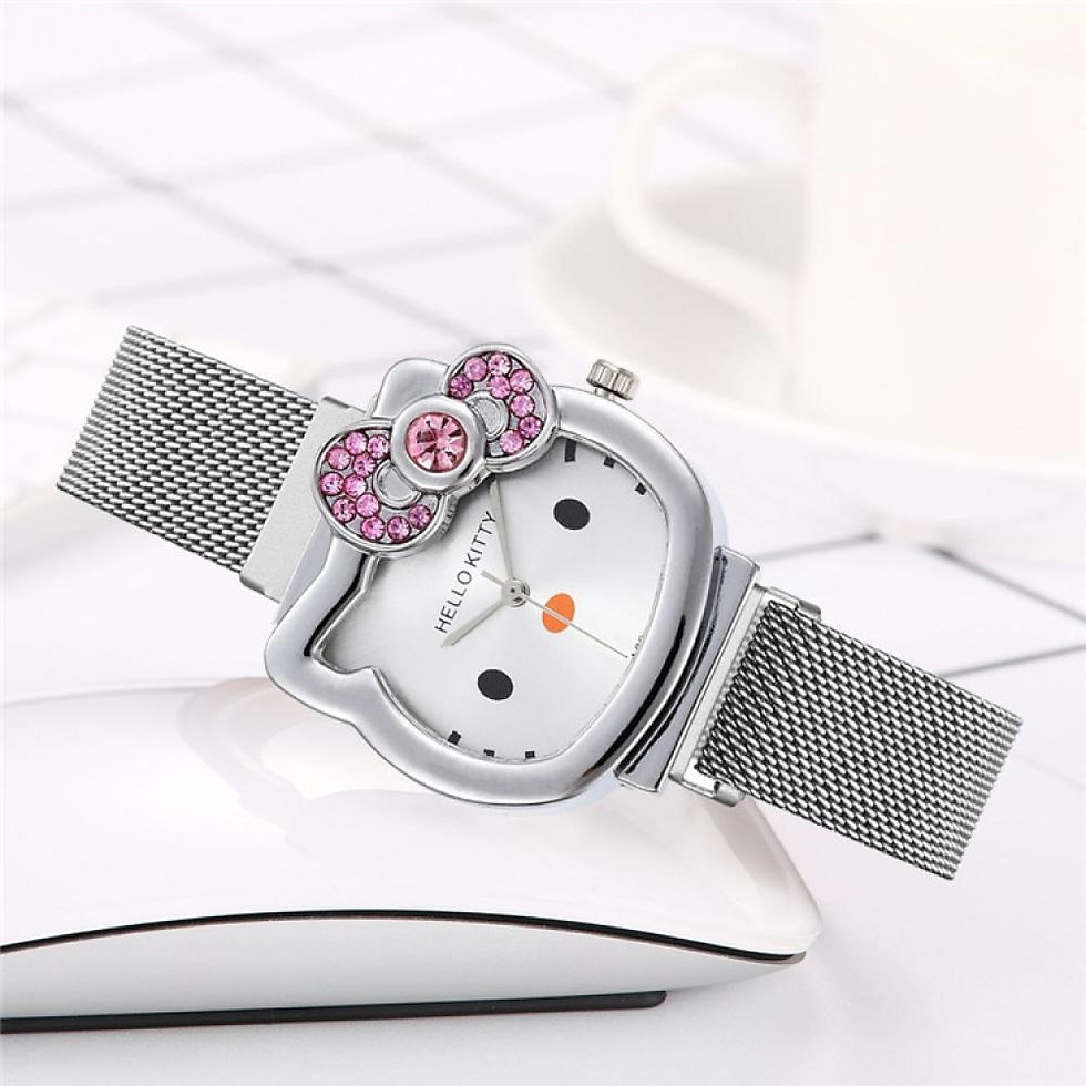 Miniatura: Relógio Feminino Infantil Hello Kitty Rose Magnética Rosa