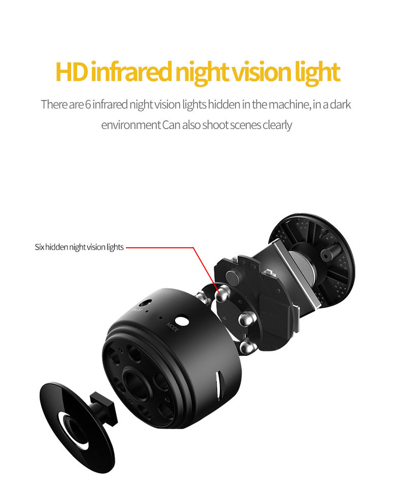 Miniatura: Mini Câmera Espiã A9 Wifi Sem Fio Com Sensor E Visão Noturna Preto