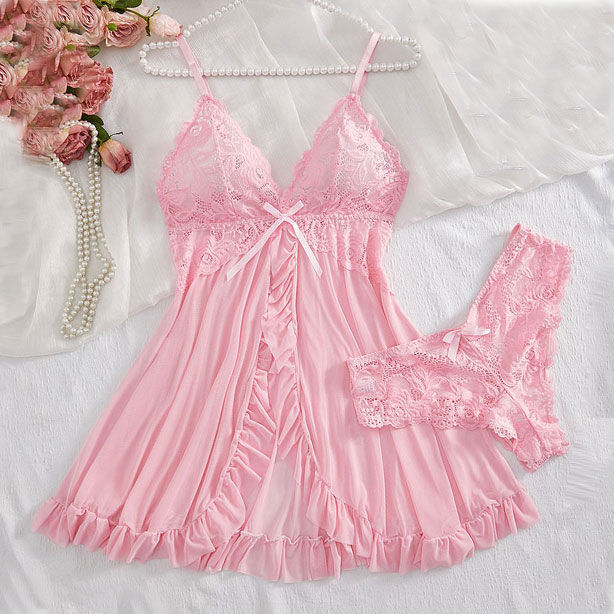Miniatura: Camisola Sensual Com Calcinha Renda Linha Noite Lingerie