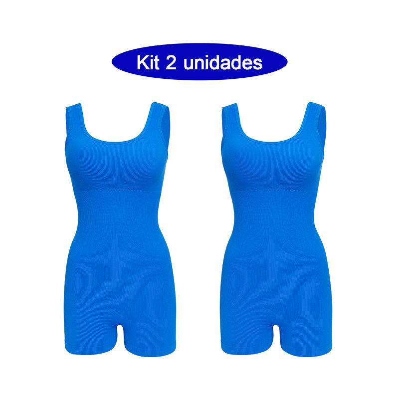Miniatura: Macaquinho Feminino Fitness Curto Academia Suplex