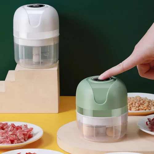 Miniatura: Mini Processador Elétrico Moedor Carne Vegetais Alho Fruta Amendoim Recarregáv