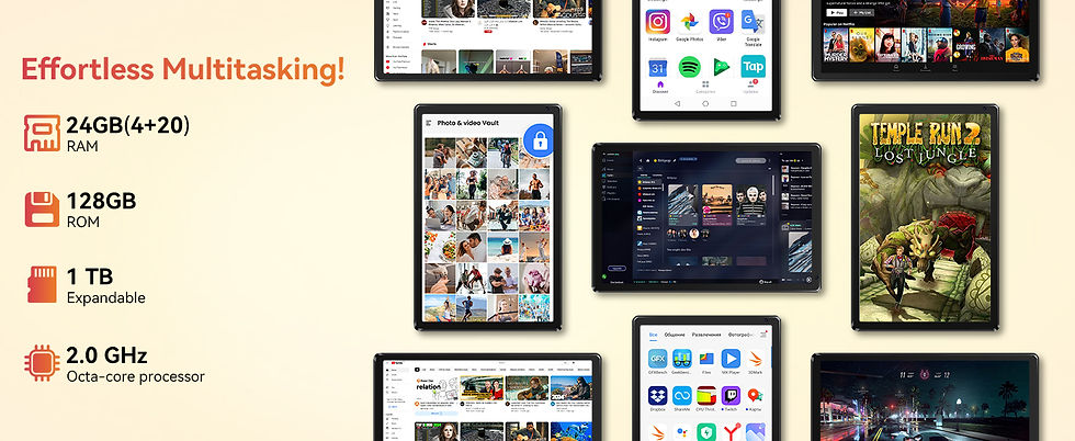 Miniatura: Tablet Android 15 Tablet 10 Polegadas Com Gemini Ai 30gb Ram+128gb Rom/tf 2tb,2.