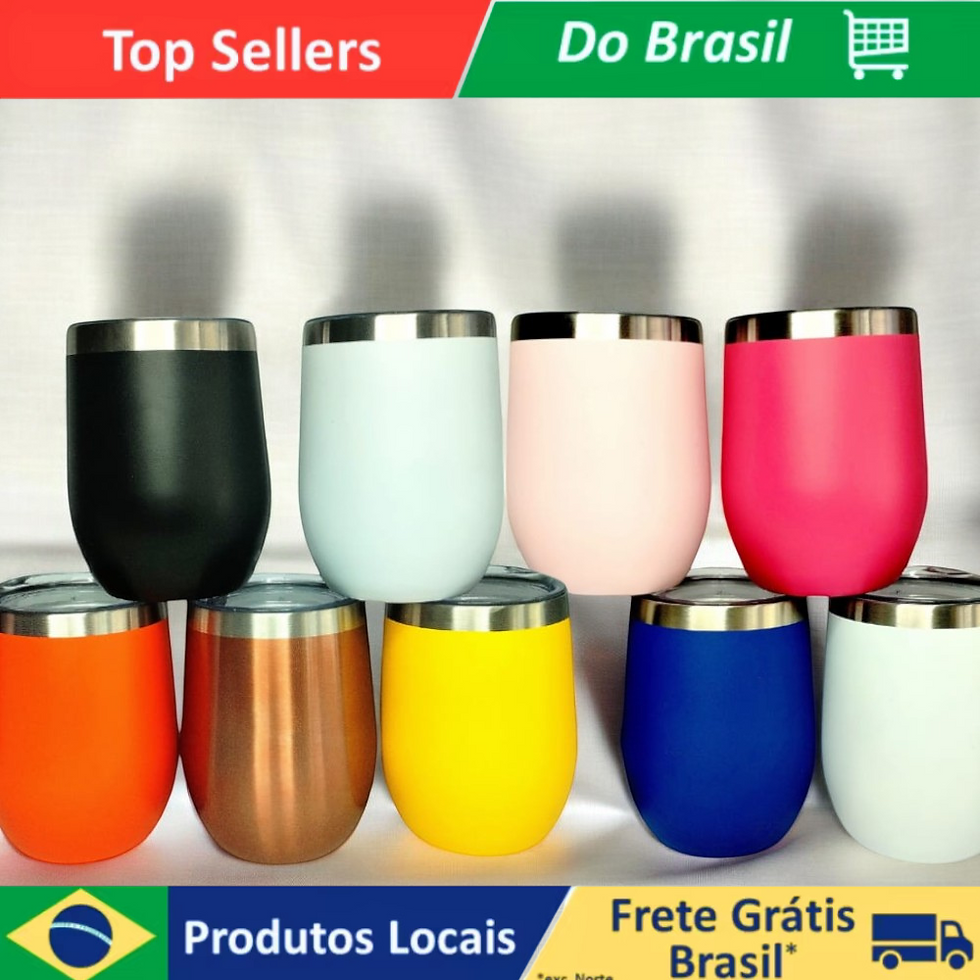 Miniatura: Copos Térmico Inox Cuia 350ml Com Tampa Anti Vazamento Aço