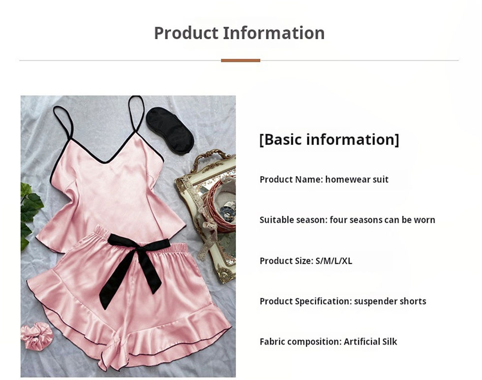 Miniatura: Baby Doll De Seda Pijama Feminino Short Lingerie Renda Sexy