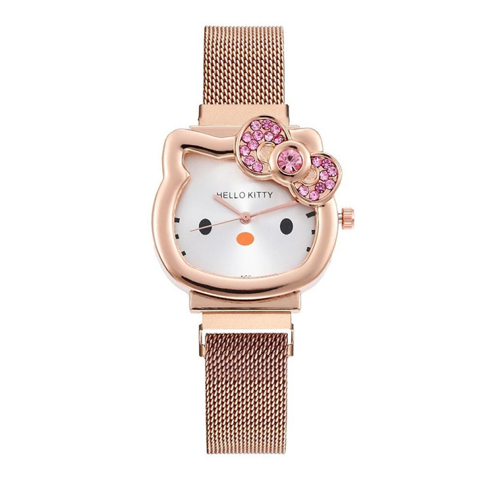 Miniatura: Relógio Feminino Infantil Hello Kitty Rose Magnética Rosa