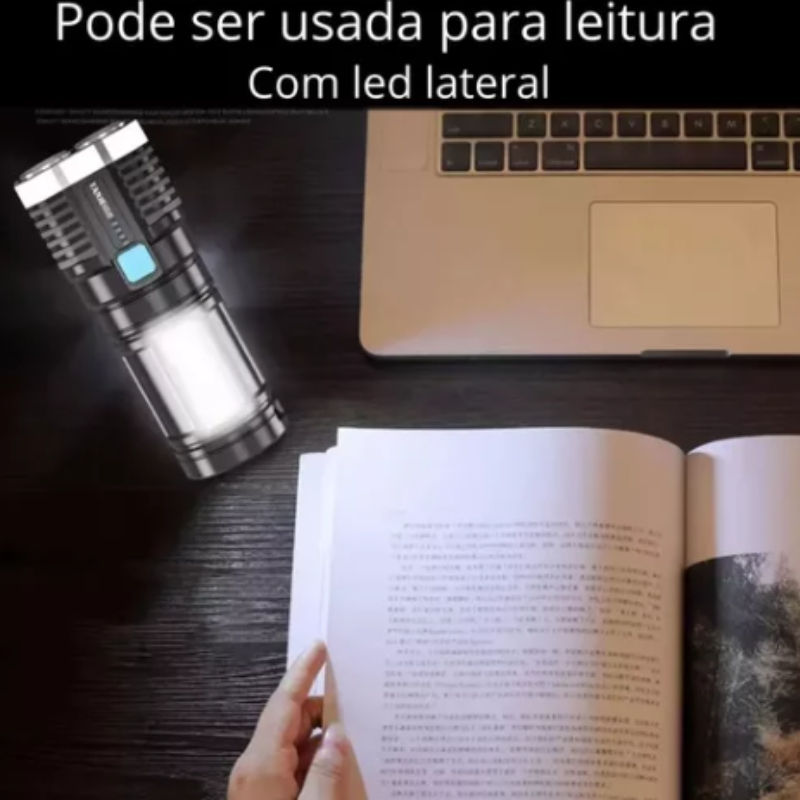 Miniatura: Lanterna Led 5 Nucleos Super Potente Com Luz De Emergencia