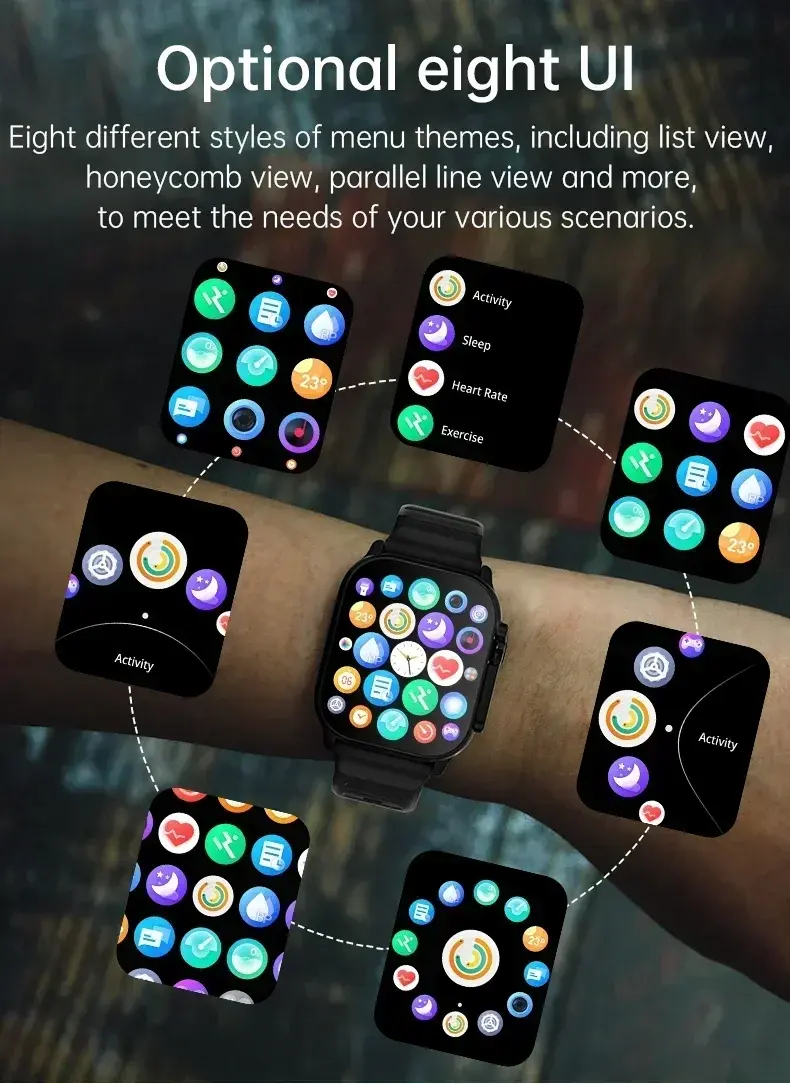 Miniatura: Smartwatch T900u2 Bluetooth Nfc Whatsapp Branco Mesh LaranjaSmartwatch T900u2 Bl
