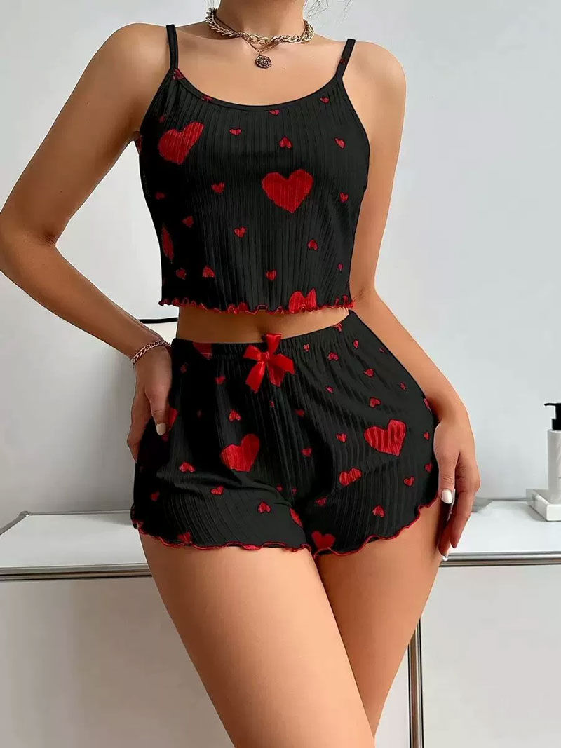 Miniatura: Kit 2 Pijamas Feminino Baby Doll Short Dormir Confortável