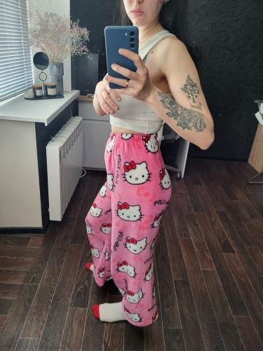Miniatura: Calca Pijama Grosso Macio Hello Kitty Feminino Anime Sanrio