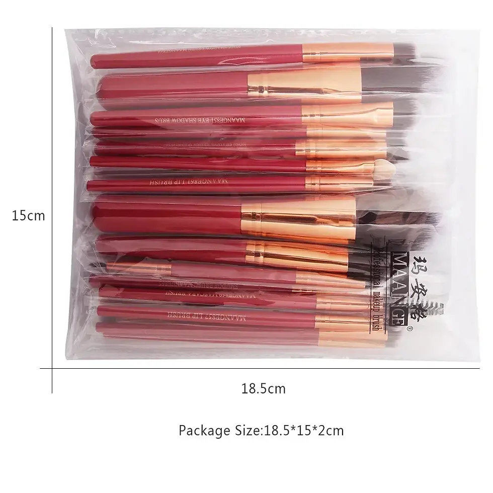 Miniatura: Kit 18 Pinceis E Esponjas De Maquiagem Com Estojo