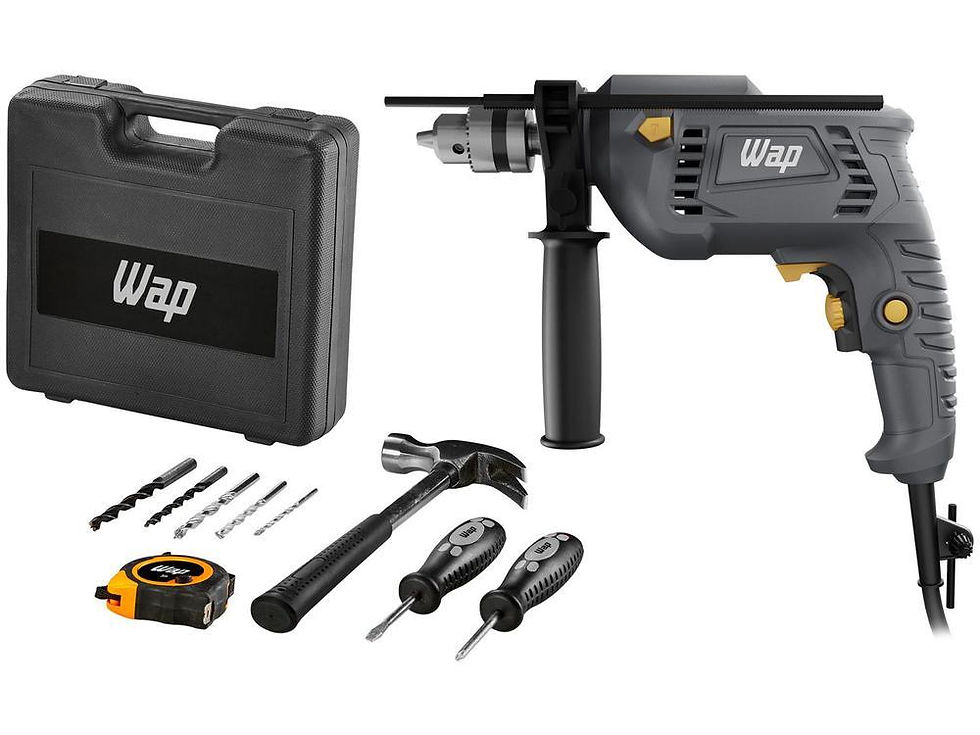 Miniatura: Parafusadeira E Furadeira De Impacto Wap Wf 700k10 700w Cinza, Amarela e Preta