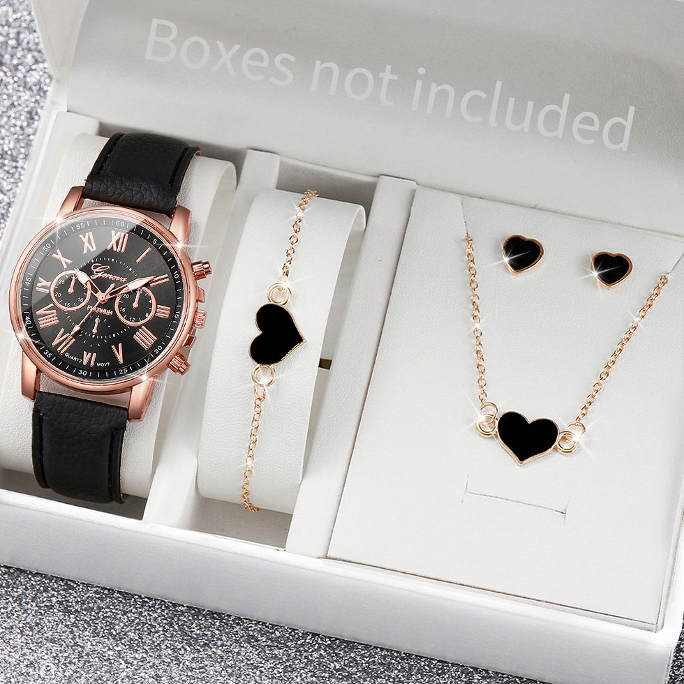Miniatura: Relógio Feminino Cristais Strass Pulseira Watch Colar Sets