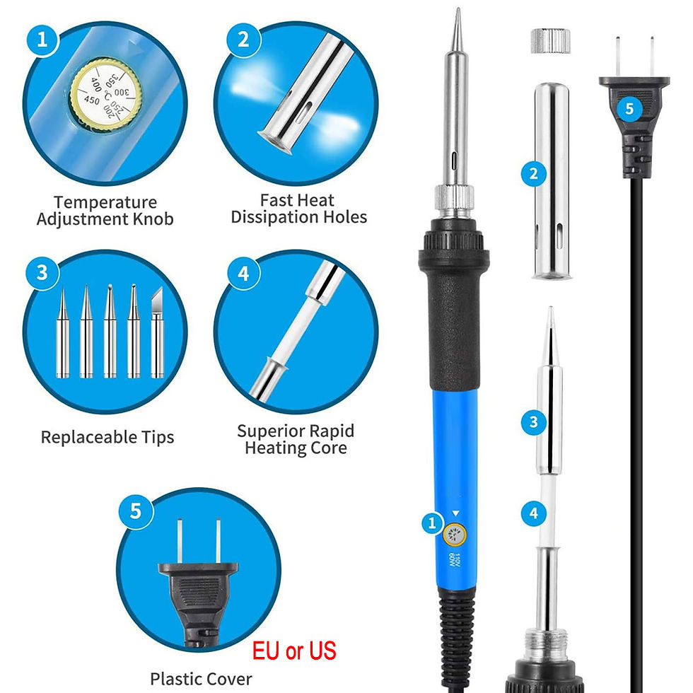 Miniatura: Kit Ferro De Solda 60w Ajuste Temperatura Profissional Lupa