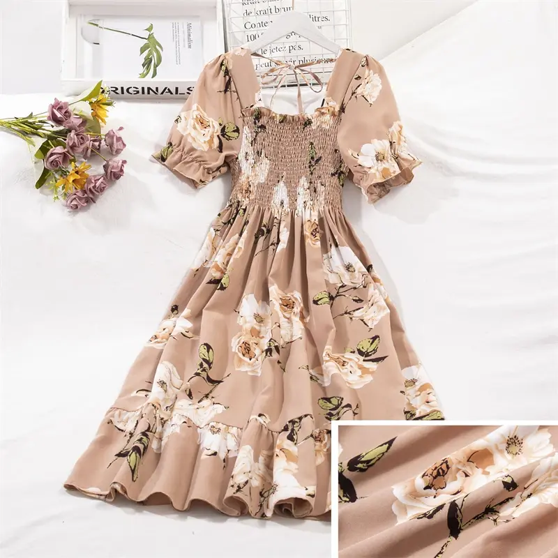Miniatura: Vestido Curto Soltinho Manga Curta Tendência Verão