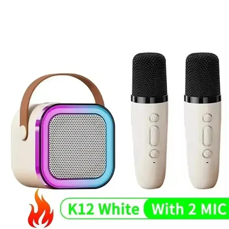 Miniatura: Mini Karaokê K12 Bluetooth Portátil Com Microfone Rgb