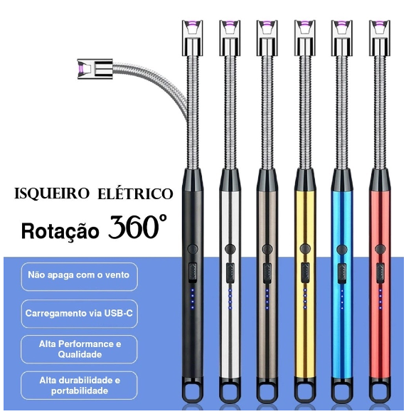 Miniatura: Acendedor Elétrico Usb Recarregável Portátil Vela E Fogão