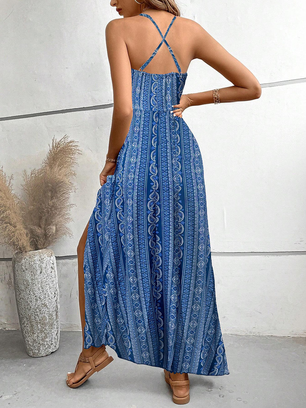Miniatura: Vestido Longo Feminino Elegante Verão