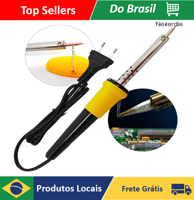 Miniatura: Ferro De Solda 40w 60w 110v Ou 220v Kit Completo Com Estanho