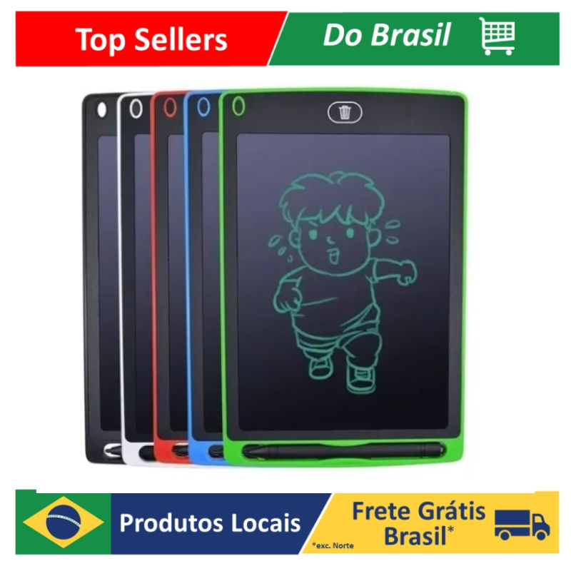 Miniatura: Tablet Lousa Mágica Divertida Para Crianças 8,5 Polegadas Cor Branco