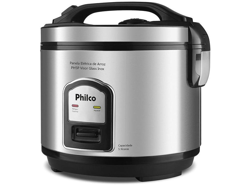 Miniatura: Panela De Arroz Ph5p Visor Glass Inox 127v 056401079 -philco Prata 127vPanela De