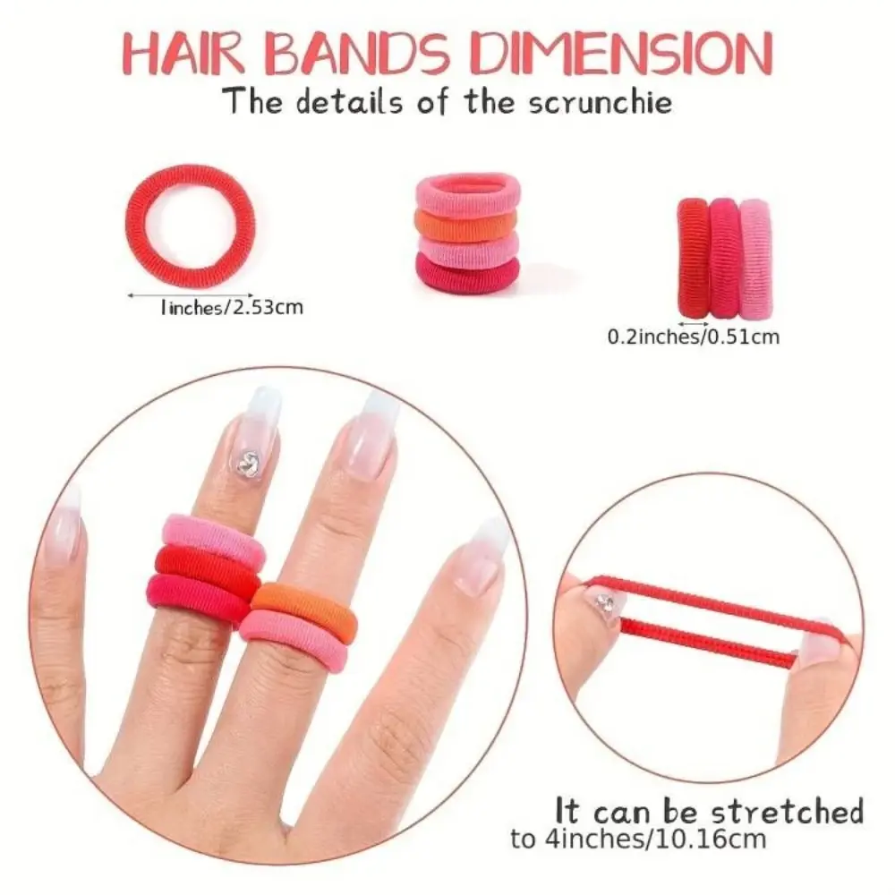 Conjunto De Eláticos De Cabelo Colorido