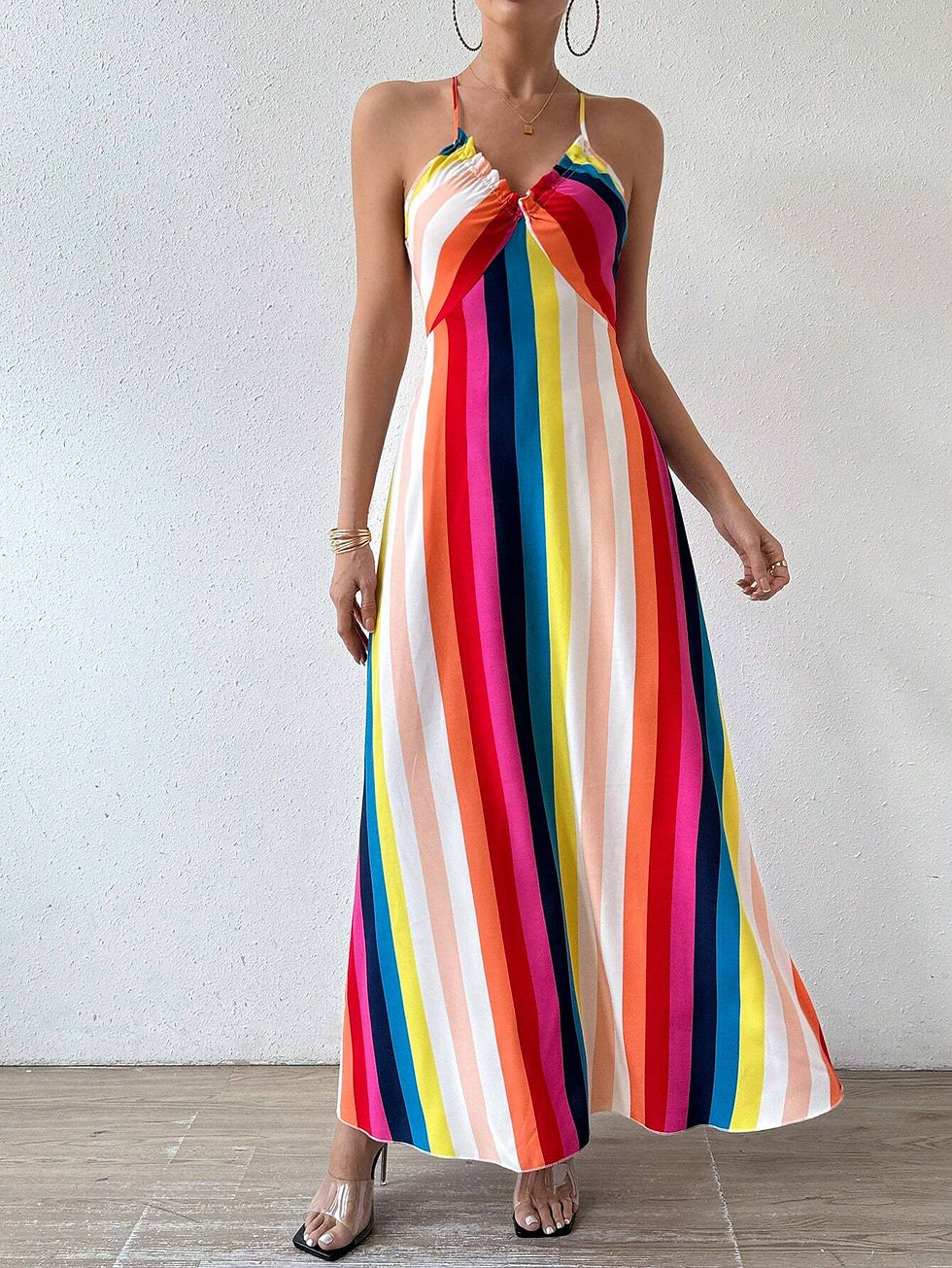 Miniatura: Vestido Longo Feminino Elegante Verão