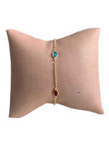 Pulseira com Pedras Naturais Coloridas