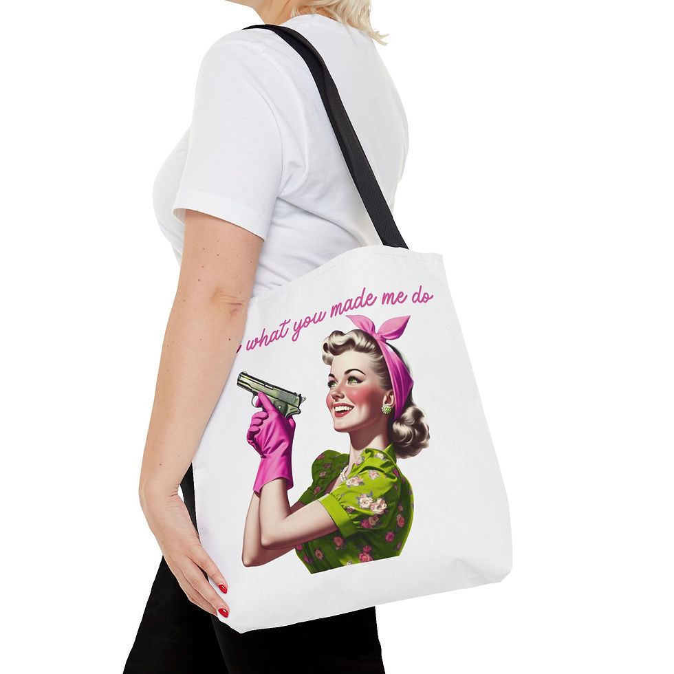 Thumbnail: "Look What You Made Me Do" Feminist Vintage Canvas Tote