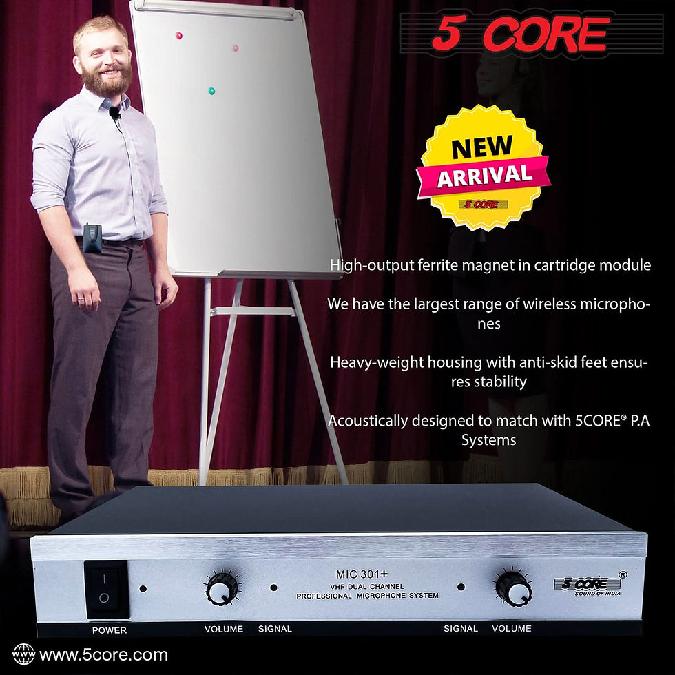 Miniatura: 5Core Wireless Microphone VHF Handheld Microfono Inalambrico & 1 Collar Mic + Re