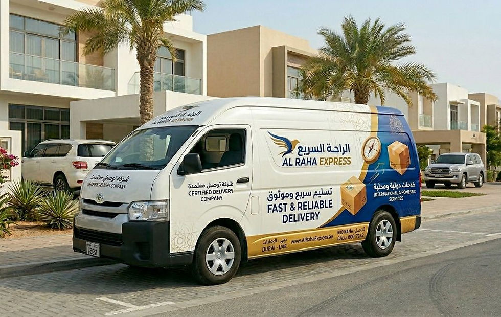 Van Branding Dubai, courier, Car, Van, Bus & Truck Branding Graphics Wrapping Services UAE