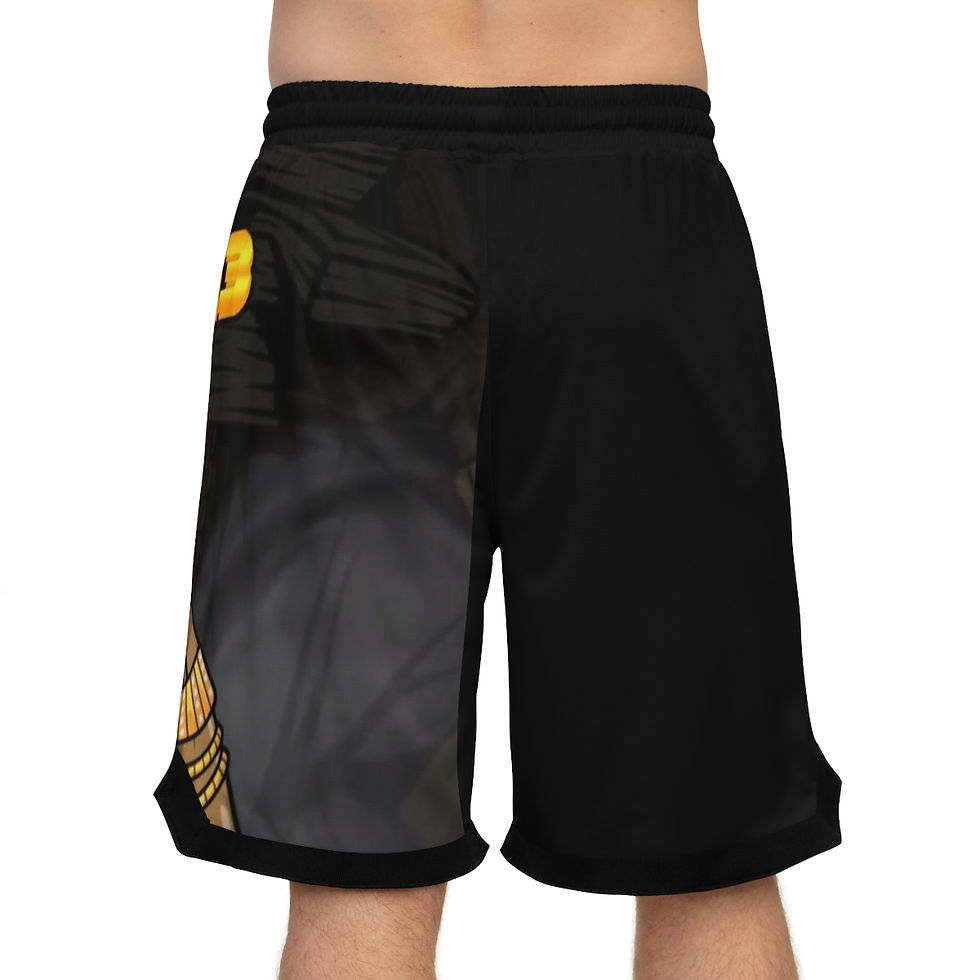 Thumbnail: Black Tape Basketball Rib Shorts (AOP)