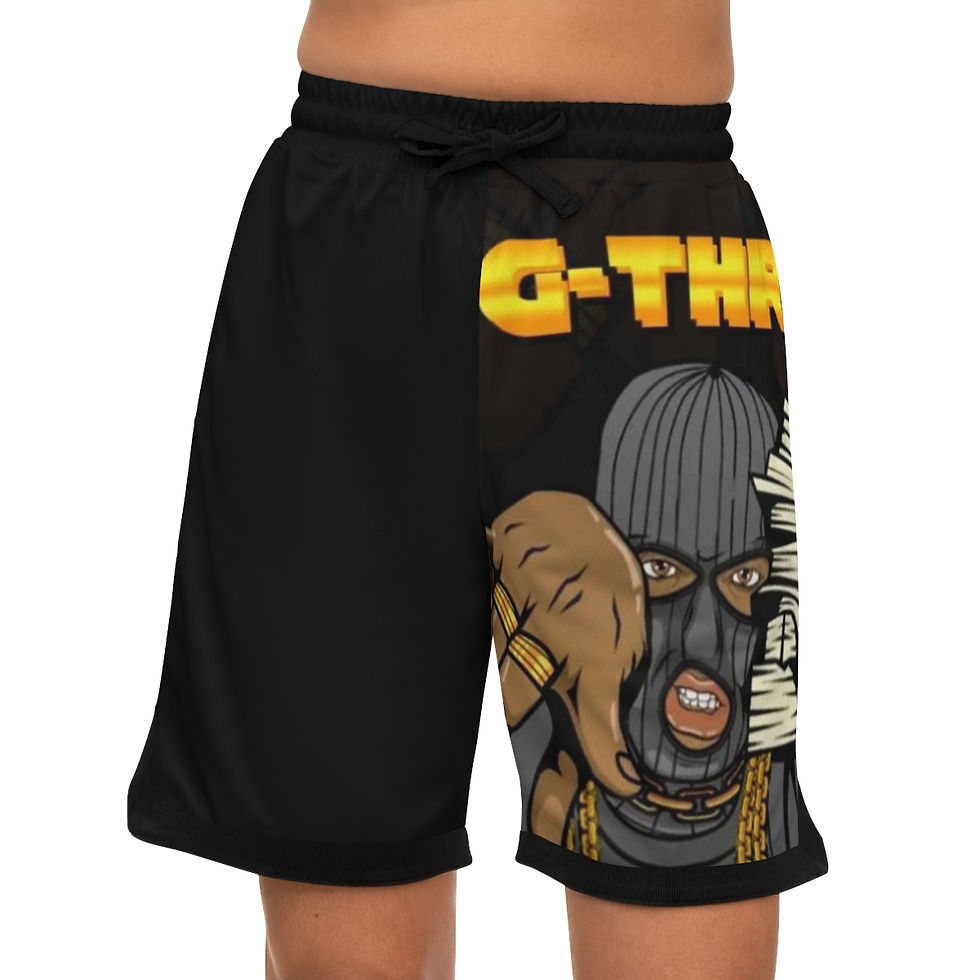 Thumbnail: Black Tape Basketball Rib Shorts (AOP)