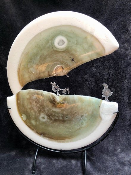 * Claudia Gray "FRACTURED LIVES" Glass 17.25x12.75 $295