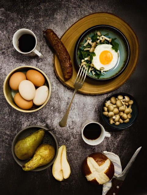 Breakfast egg and sausage