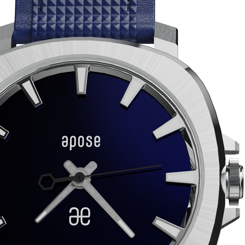 Apose N°3 Pur Indigo, dial detail