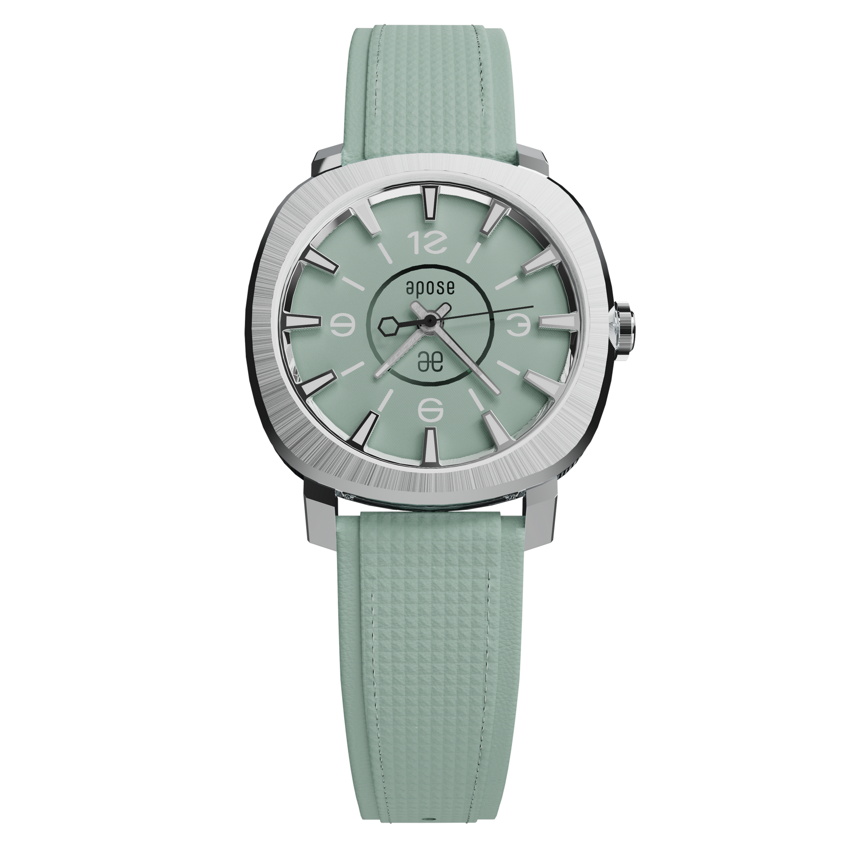 Montre N°3 Douz - Céladon / Bracelet Cuir