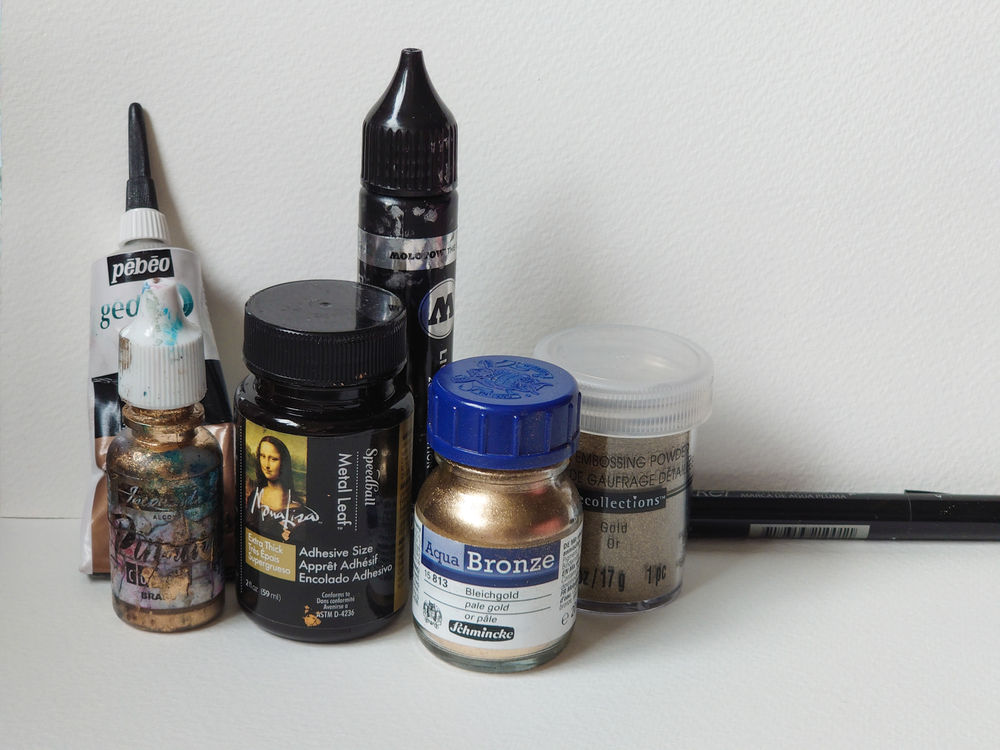 The Best Metallic Gold Inks, Paints, and Other Options to use with