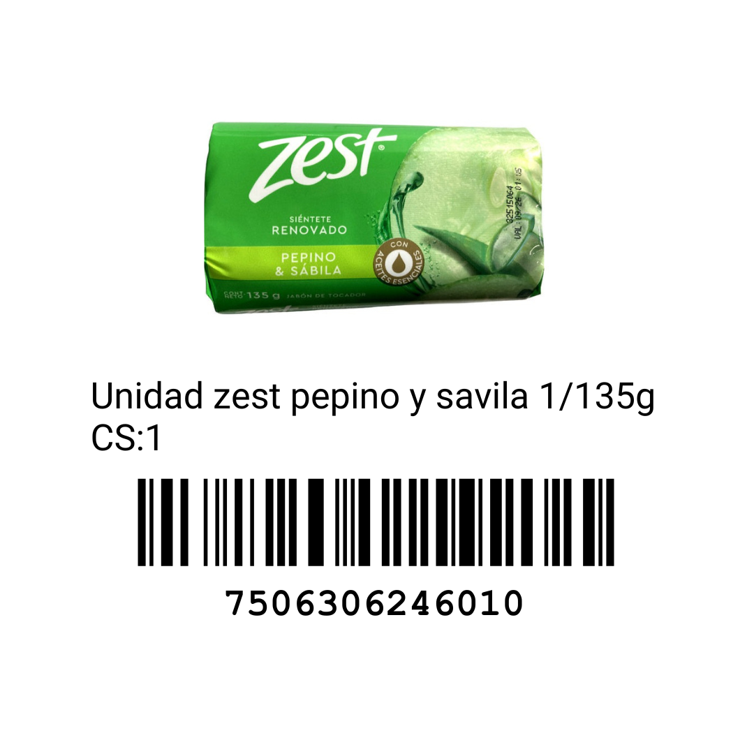 Unidad zest pepino y savila 1/135g