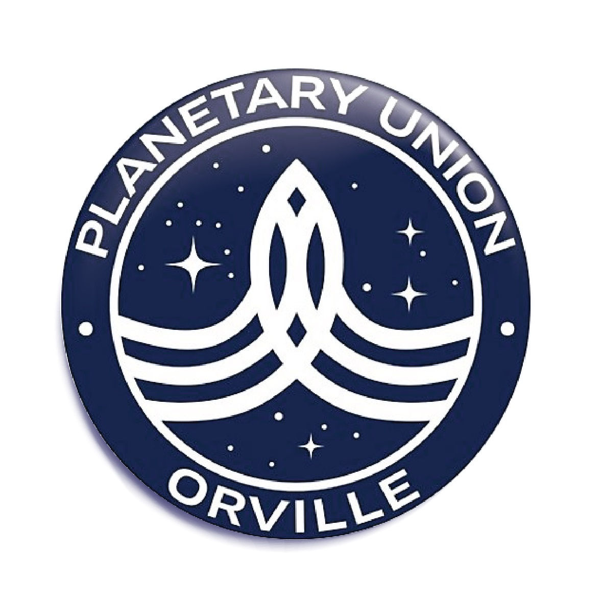 Orville Planetary Union Button Badge - 32mm - Orville Button Badge