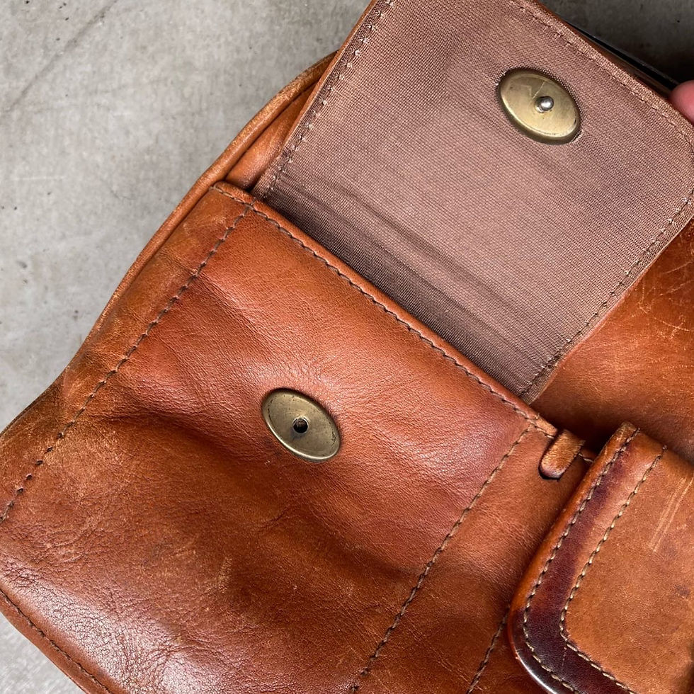 Thumbnail: Vintage leather bag 50s