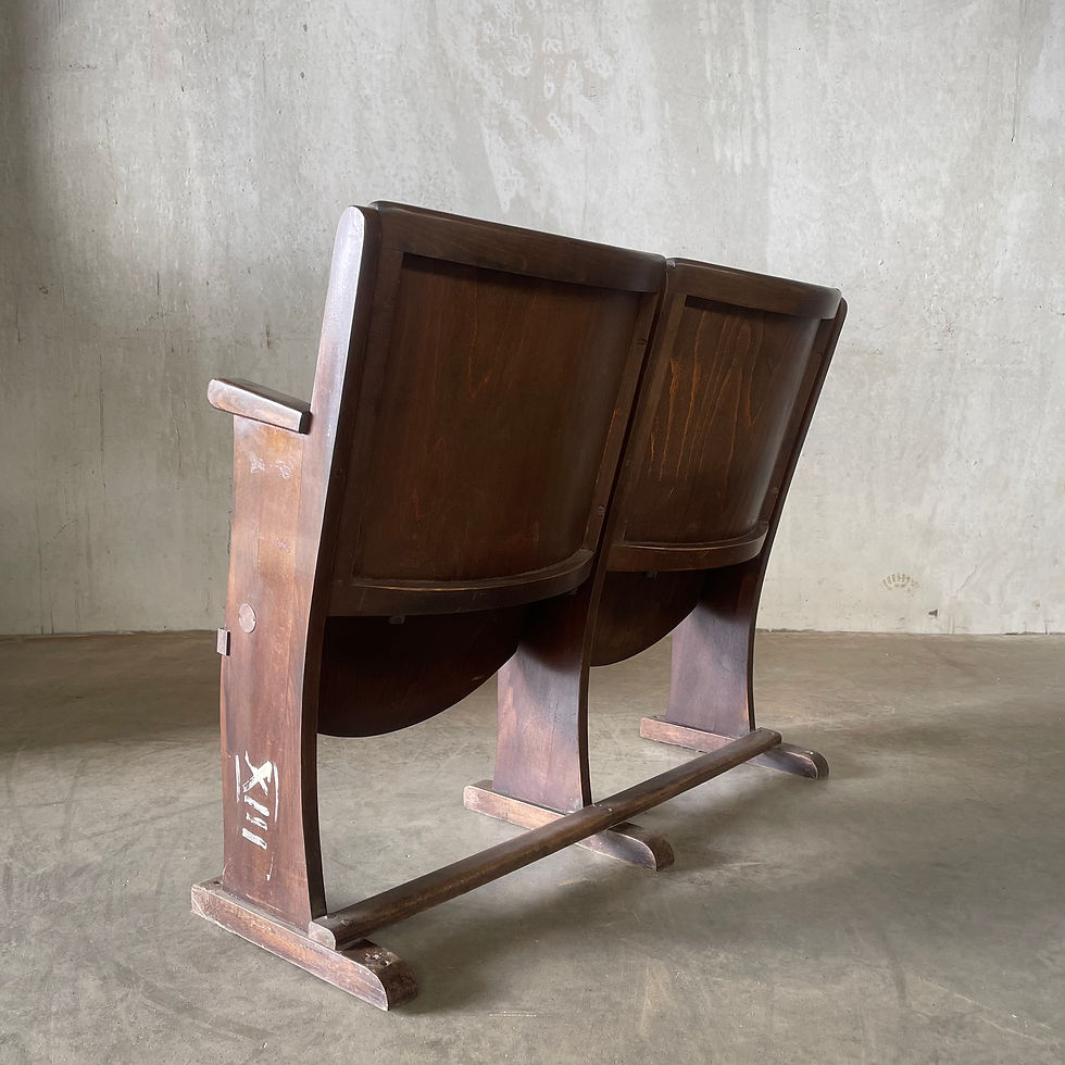 Thumbnail: Vintage Thonet tweezits theaterstoel 