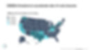 Map of the U.S. showing rural hospital closures risk. States colored from light to dark blue indicate increasing hospitals at risk. Title text: OBBBA threatens rural closures.