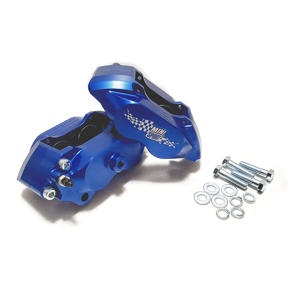 サムネイル： ローバーミニ用　MINI SPORT製 １０インチ用 アルミ 4POT ポット　ブレーキ　キャリパーセット