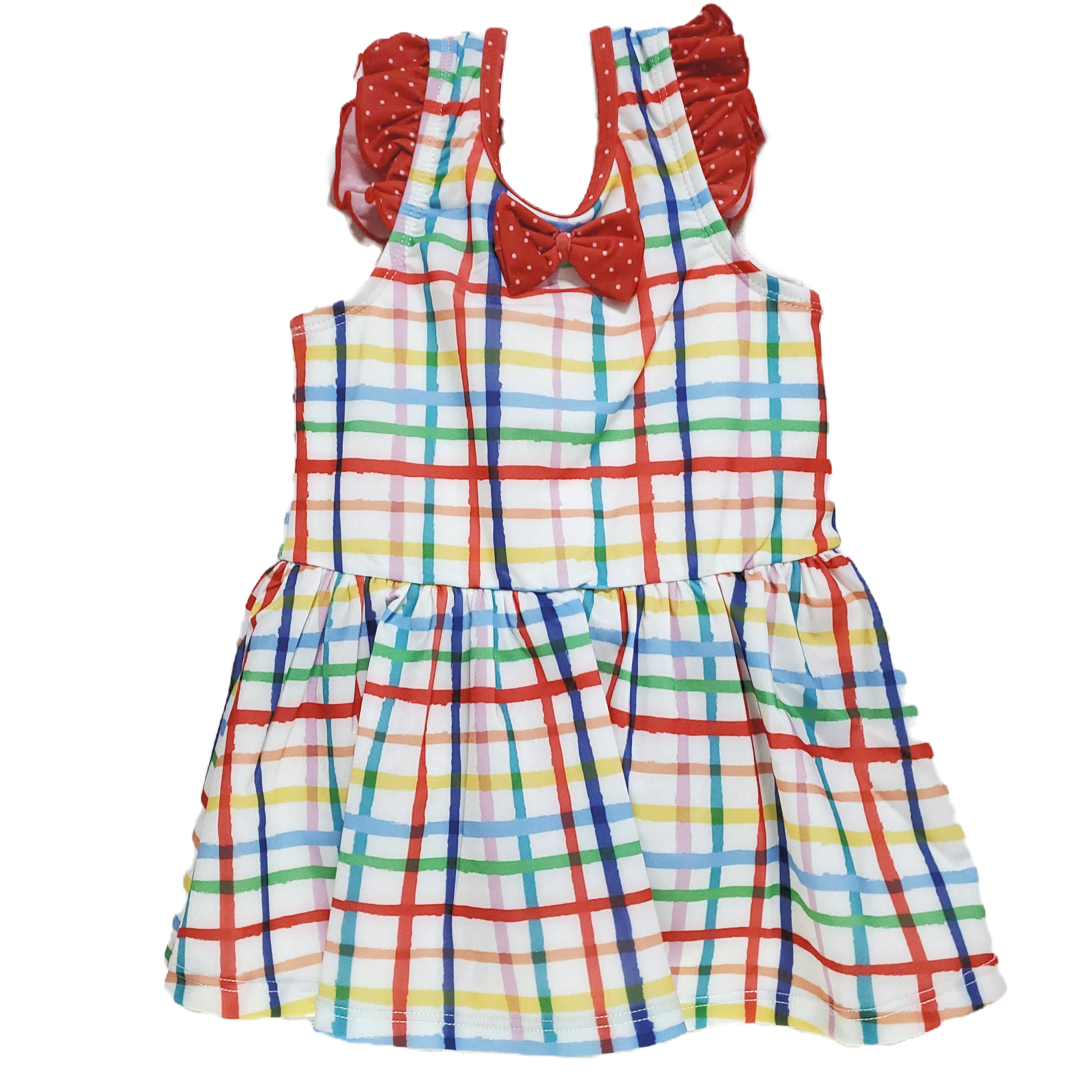 チェック柄ワンピース水着 4863623