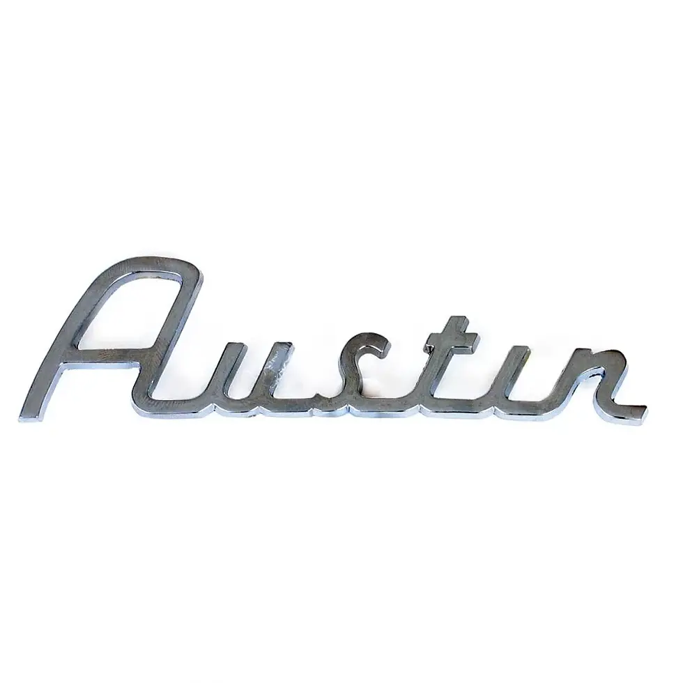 Rover Mini MK1 Austin Rear Badge & Script Emblem Set