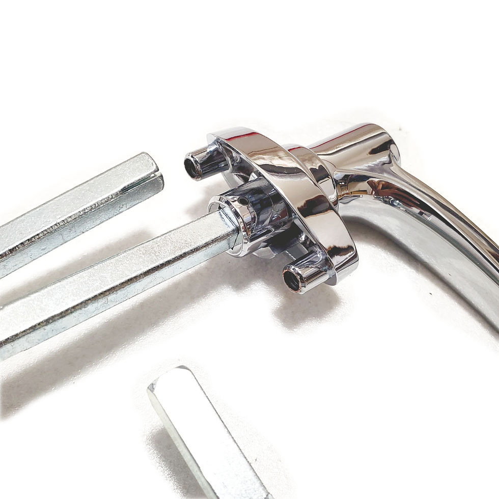 Thumbnail: Rover Mini MK1 Pre-1966 Chrome Door and Trunk Handle Set
